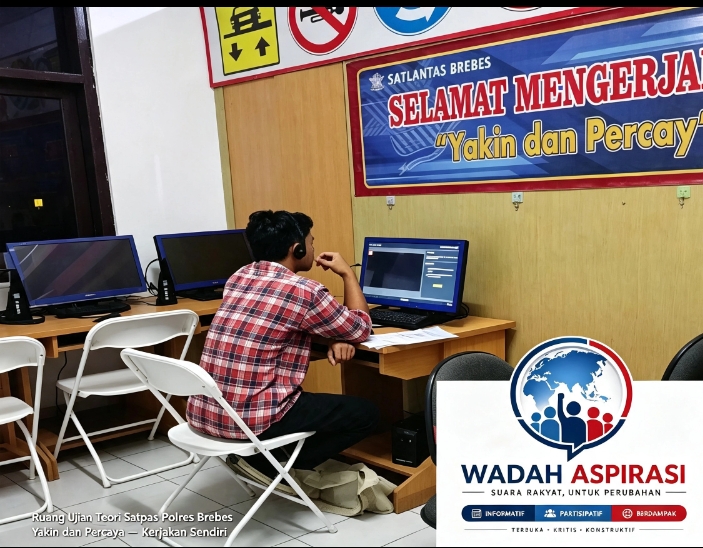 Satpas Polres Brebes: Ujian Teori SIM Berbasis Digital, Tegaskan Prinsip Mandiri dan Jujur