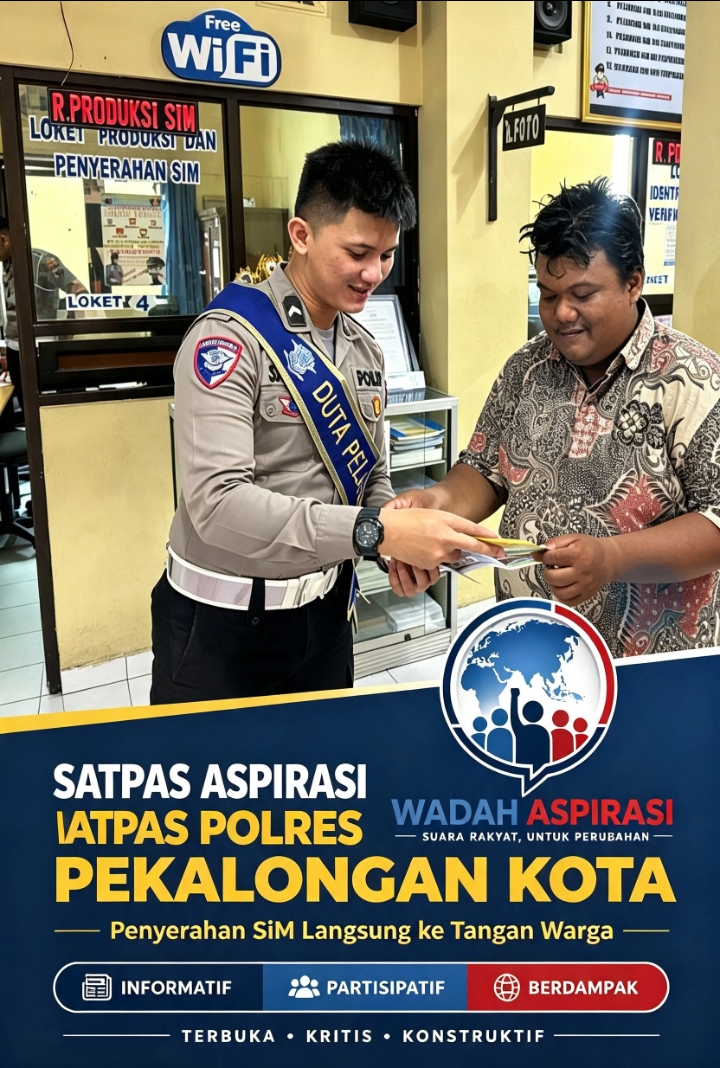🪪 Penyerahan SIM Petugas Satpas Pekalongan kota Secara Langsung: Sentuhan Akhir Pelayanan yang Menghargai Warga